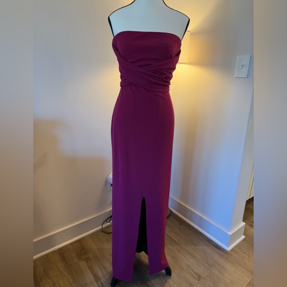 Lulu's Strapless Magenta Dress